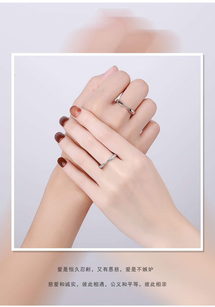 Simple Style Geometric Copper Plating Zircon Open Ring