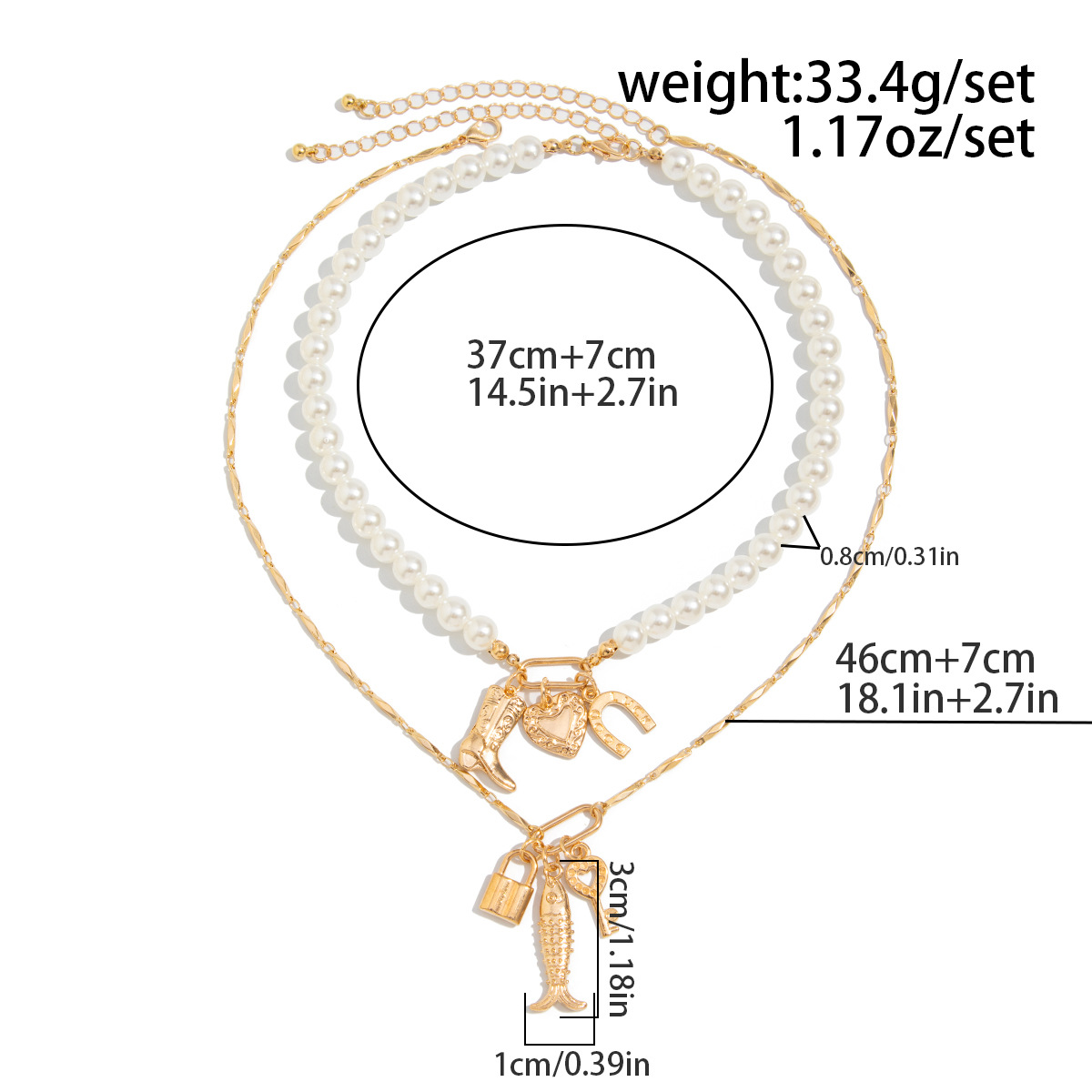 Heart Shape Shell Lock Retro Classic Style Alloy Pendant Necklace Wholesale display picture 1