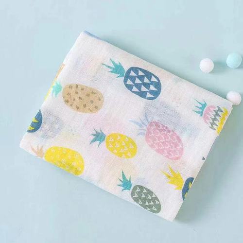 Best-selling foreign trade double-layer cotton gauze swaddling towel baby swaddling blanket bath towel printed sunshade stroller cover blanket