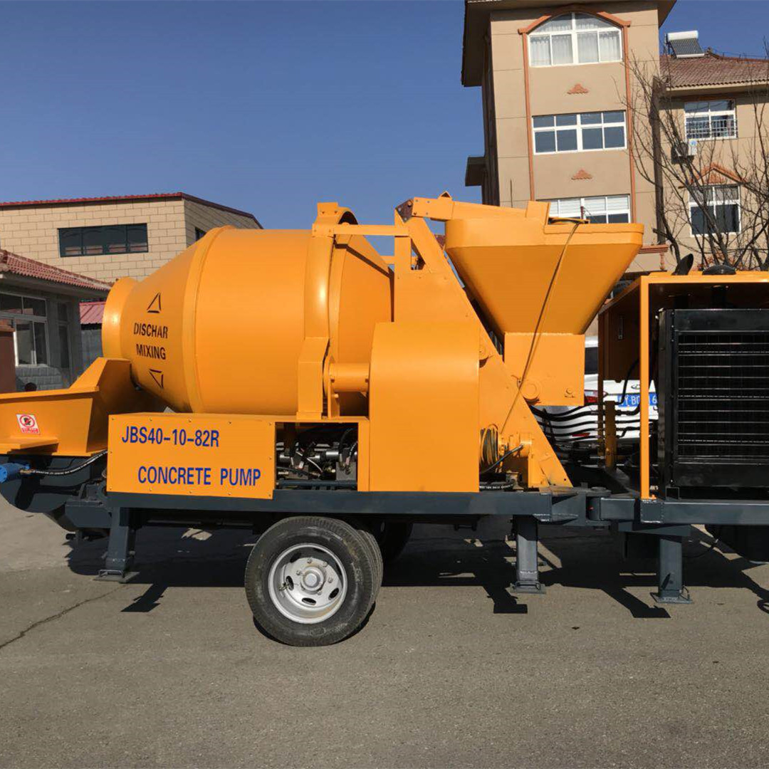 山东混凝土搅拌输送一体机 道依茨柴油机82千瓦搅拌拖泵 农建