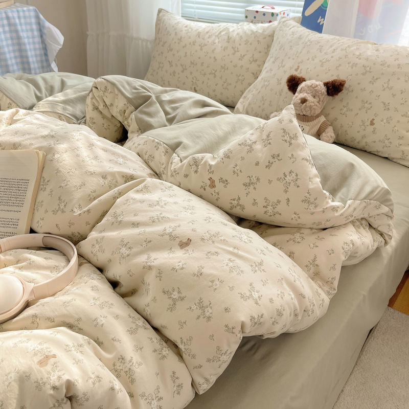 Ins Cloud Cotton Four-Piece Set Student Three-Piece Set Dormitory Bunk Bed Three-Piece Set Adult Single and Double Four-Piece Set