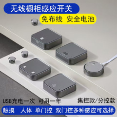 衣類キャビネット集中制御センサー スイッチ 12V24V タッチ式人体検知ドアコントロール ダブルドアコントロール 充電式センサー 人体赤外線