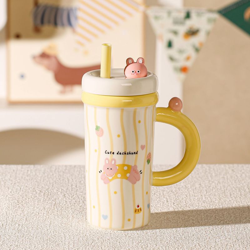 ガールズニッチ高価値マグカップ蓋付きセラミックカップ大容量ウォーターカップコーヒーカップ誕生日プレゼントお土産|undefined