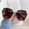 Retro brand metal sunglasses, 2022 collection, Korean style, wholesale