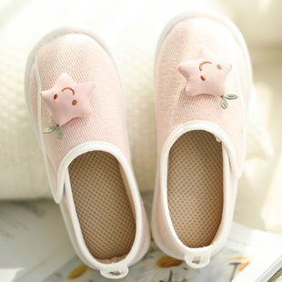 Confinement Shoes Summer Thin Bag Heel July Postpartum Cute Cotton Slippers Spring and Autum Thick-Soled Non-Slip Maternity Slippers