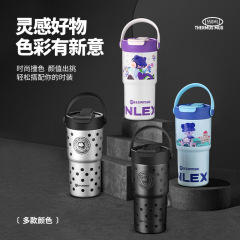 新款IP联名SUS316不锈钢保温杯手提双饮咖啡杯茶水分离汽车保温杯