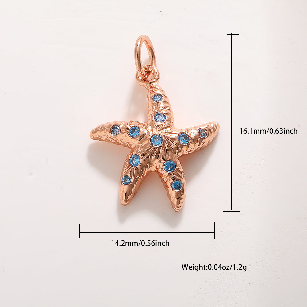 2g Weight Pendant Jewelry Making Type DIY Jewelry Accessories Classification 1 Piece Quantity Copper Material Scallop, Starfish, Conch Pattern All Seasons Season Plating Design Retro, Classic Style Style 1 Piece Copper Scallop Starfish Conch Pendant DIY Jewelry Accessories 28