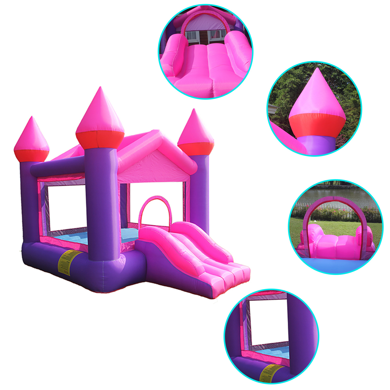 Castillo inflable para el hogar, pequeño castillo inflable para fiestas infantiles en interiores, tobogán inflable, pequeño castillo inflable para juegos infantiles