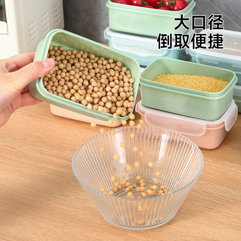 Mini simple elegant refrigerator fresh-keeping box small lunch box kitchen lunch box plastic storage box rectangular sealed box wholesale