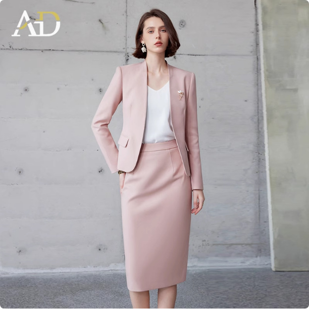 Pink suit + skirt