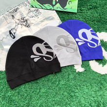 现货欧美跨境潮牌嘻哈复古套头帽时尚休闲百搭字母双层帽子批发
