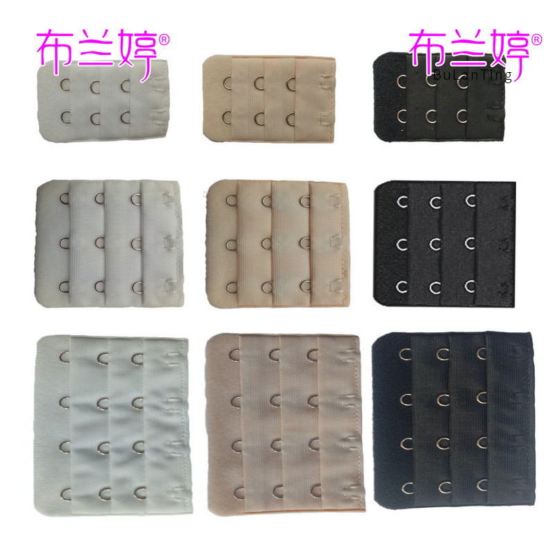 Three-row, two-button, three-button, four-button extension buckle 9pcs stainless steel bra extension buckle back buckle cross-border combination set