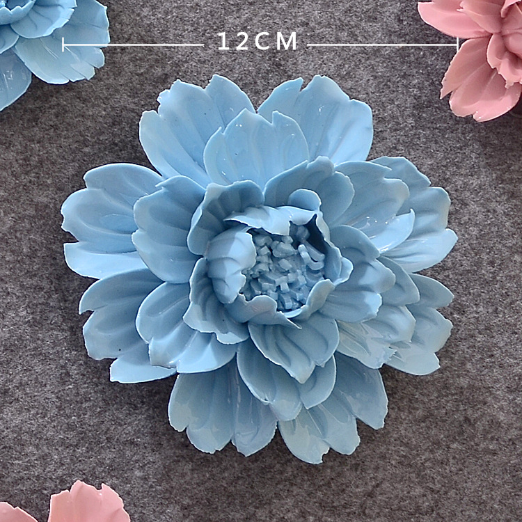 Decoración de Pared de Flores en Cerámica Tridimensional para Sala de Estar y Dormitorio image 11