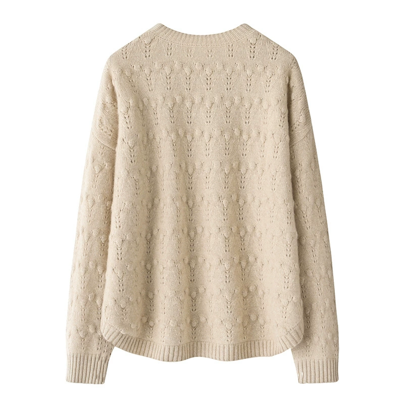 Демисезонный кашемир, модный свитер, повышенная плотность, круглый вырез, западный стиль