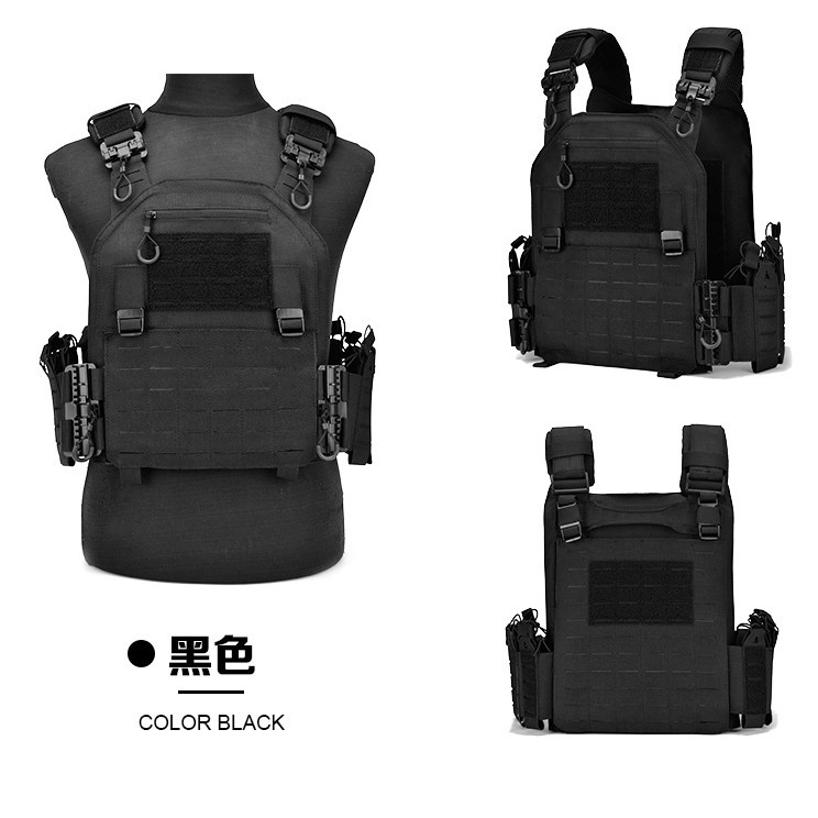 Chaleco táctico multifuncional de liberación rápida, chaleco molle, chaleco de pecho ligero para fanáticos militares, chaleco de entrenamiento táctico CS para exteriores