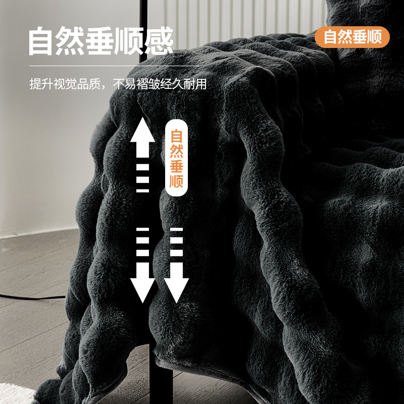 Todo incluido nuevo sofá de otoño y invierno para gatos cubierta de conejo peluche grueso cálido sofá cubierta toalla cojín manta sala de estar