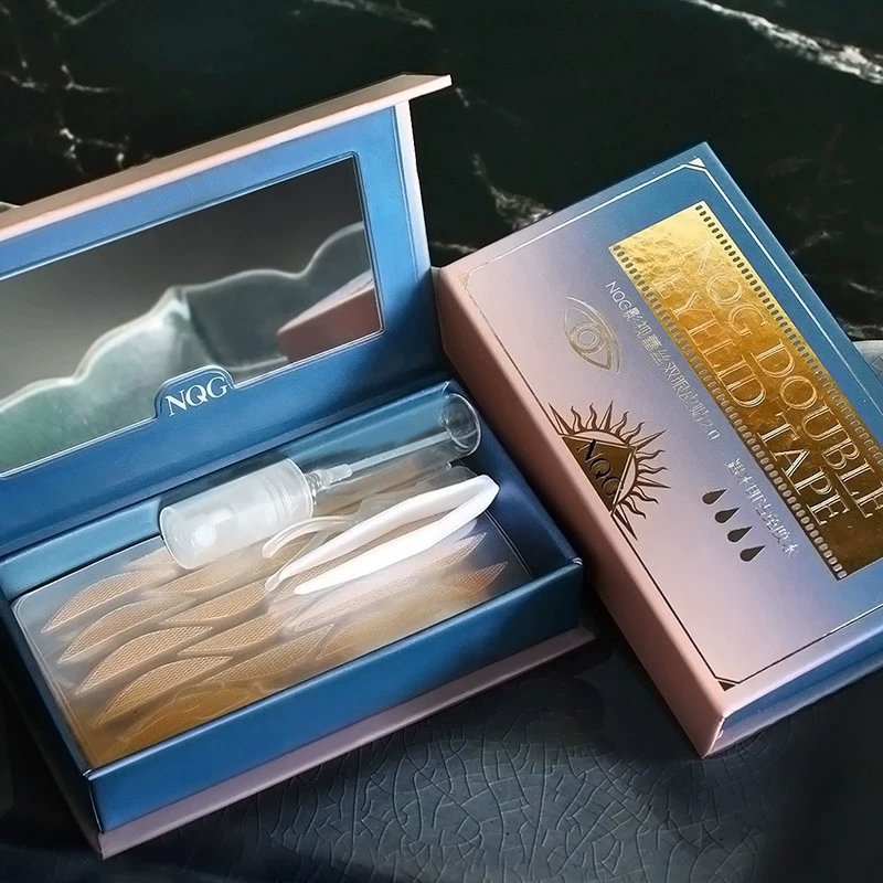 NQG Кино с двойным веком наклейки 2.0 Когда вода встречает воду, кружево без клея Невидимый естественный тон кожи Прозрачная одежда