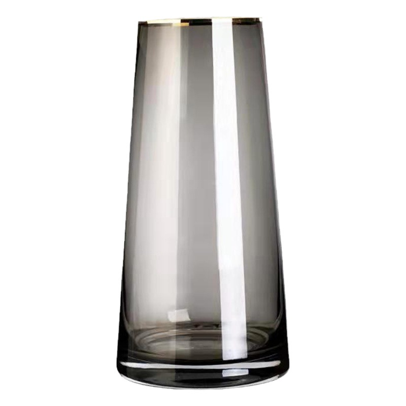 Nordic creativo Luz de lujo florero de cristal Hotel B & B decoración ins feng shui Rose Lily florero de alto sentido