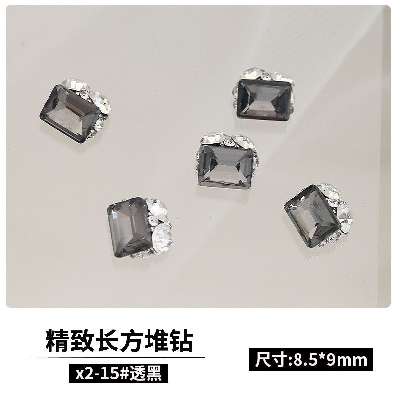 4#(새로운 직사각형 다이아몬드) 투명한 검정색.