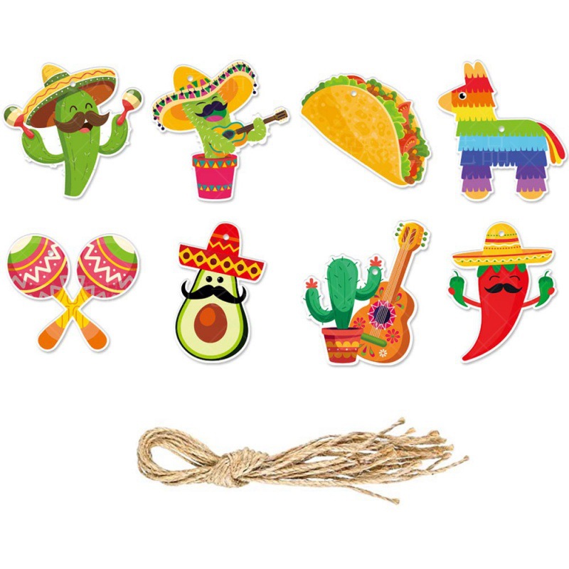 Nuevo carnaval mexicano decoración colgante taco 5 de mayo fiesta decoración etiqueta colgante