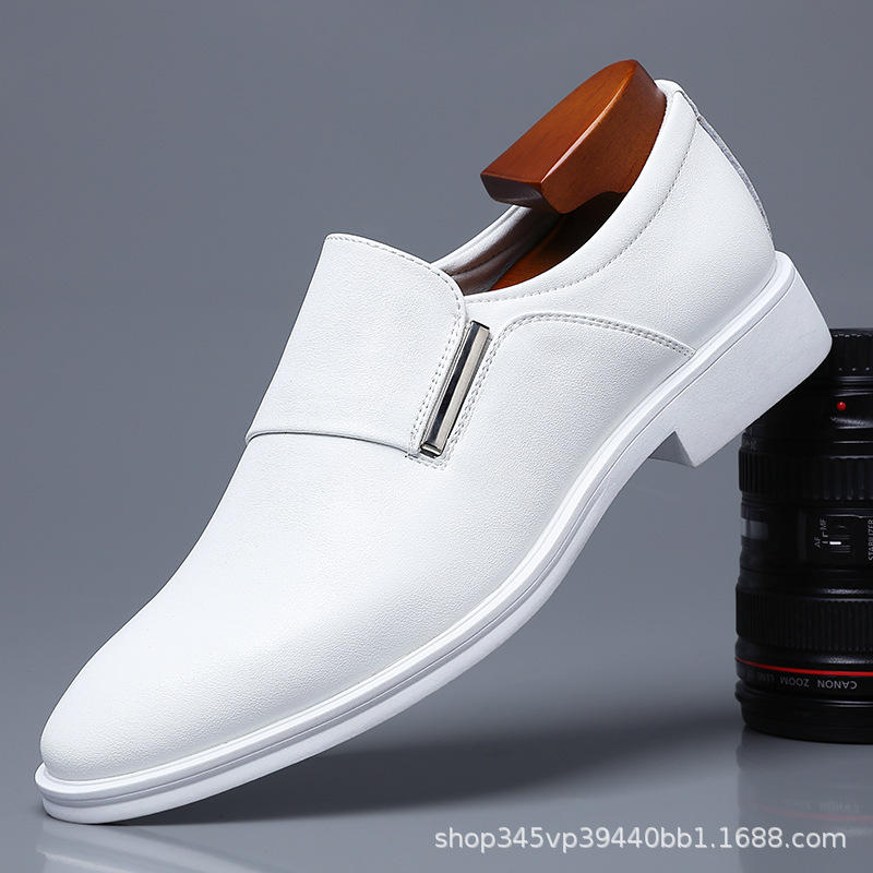 Wholesale Plus Size Men's Business Leather Shoes Genuine Leather Casual Slip-Ons British Korean Style Trendy Wedding Groom's Suit Shoes Wholesale Plus Size Men's Business Leather Shoes Genuine Leather Casual Slip-Ons British Korean Style Trendy Wedding Groom's Suit Shoes