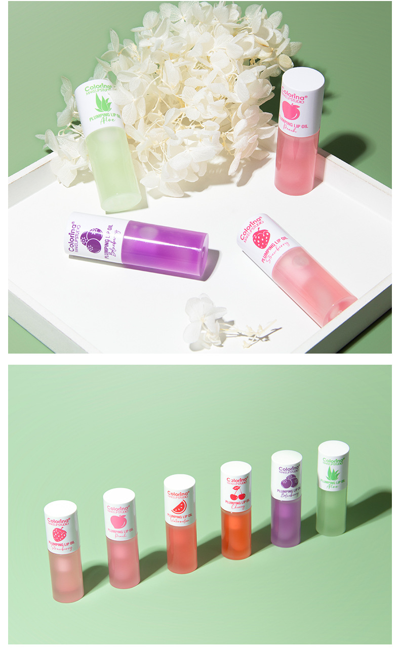 Customized moisturizing and nourishing gentle lip oil nourishes and hydrates, softens the stratum corneum, reduces lip lines, and cares for the lip mask. Genuine makeup undefined