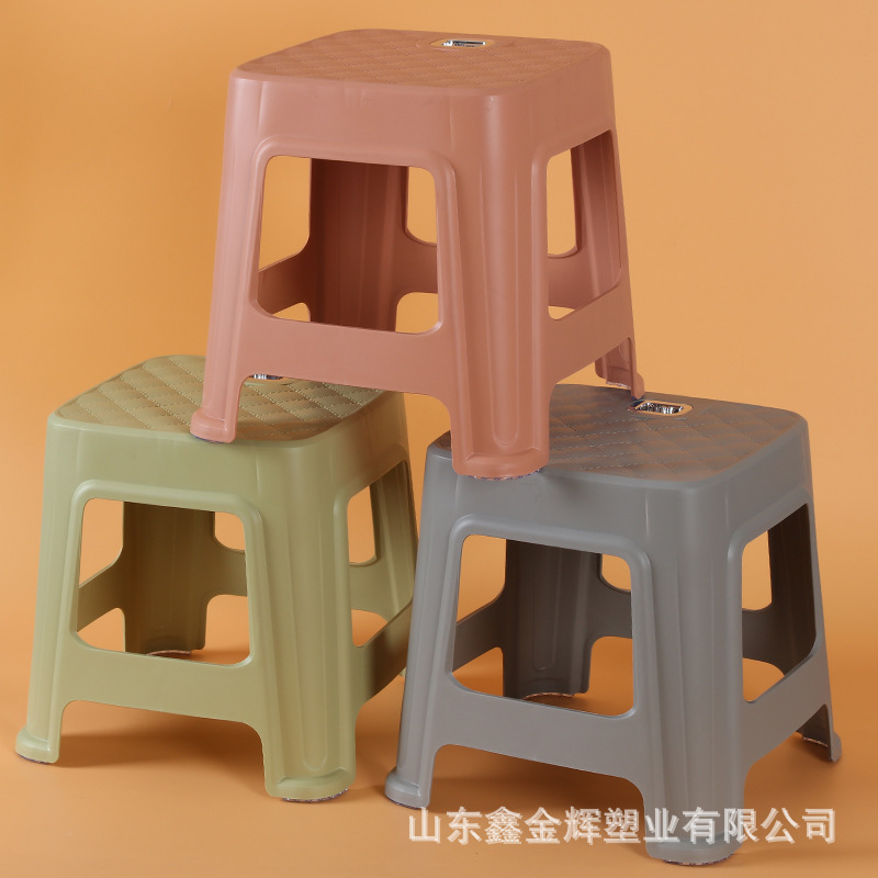 加厚塑料凳子 简约高款板凳家用餐桌防滑方凳客厅茶几椅子休闲凳|undefined