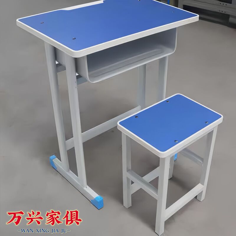 Modern simple desk and chair for primary and secondary school students single double desk tutorial class training class study desk in stock wholesale