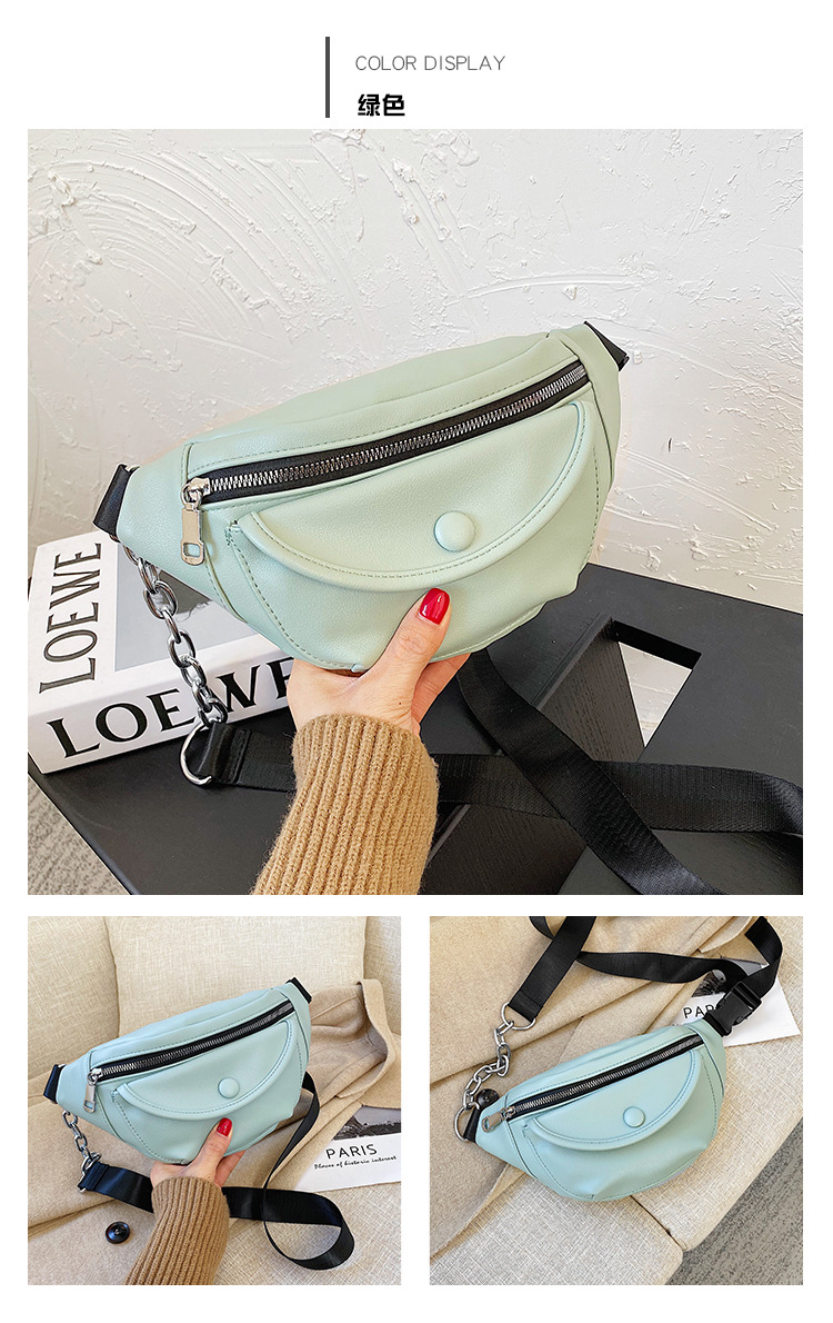 Korean Fashion Solid Color Sports Shoulder Bag display picture 2