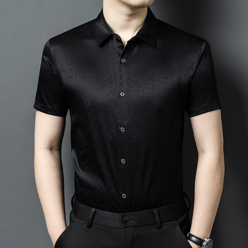 Summer thin silk casual breathable universal shirt