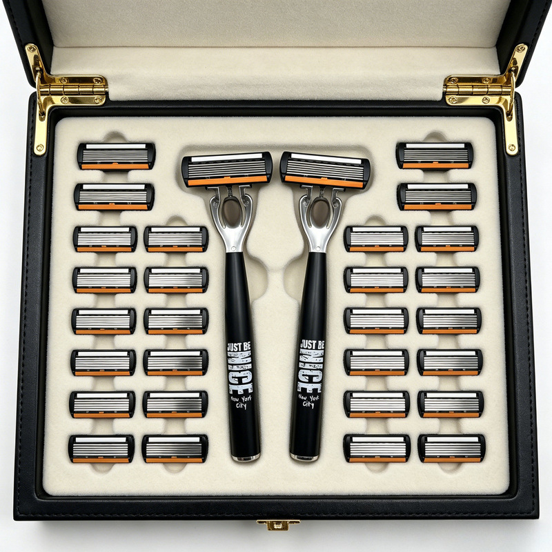 Six-layer English-style manual razor handle stand, 6-layer foreign trade supply razor stand, 6-layer blade for home use Six-layer English-style manual razor handle stand, 6-layer foreign trade supply razor stand, 6-layer blade for home use