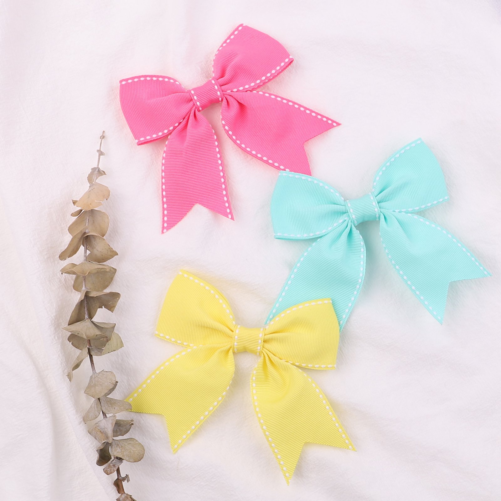 new childrens bow hairpin headwear candydyed ribbon hairpinpicture1