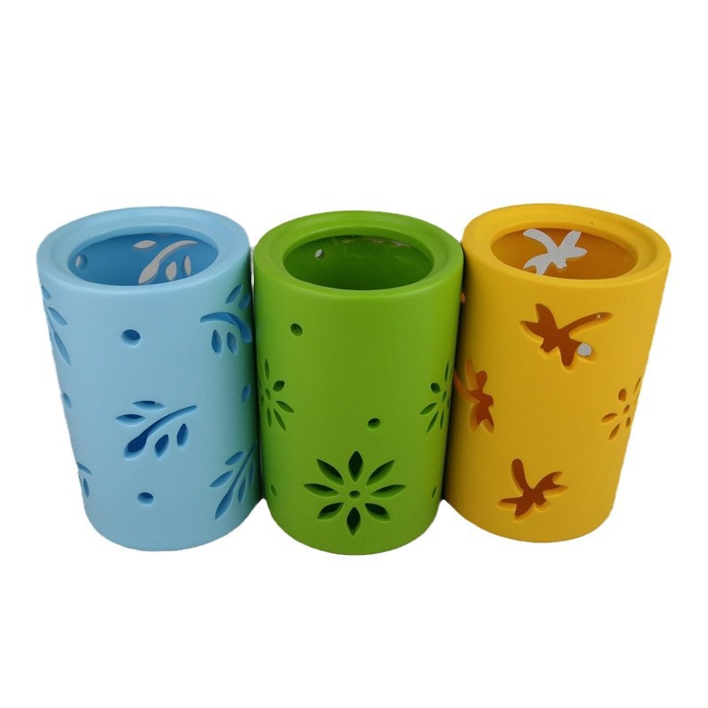 Pequeñas flores de lámpara de viento de cerámica hueca multicolor lámpara LED de transmisión de luz exportación de decoración luminosa para el hogar