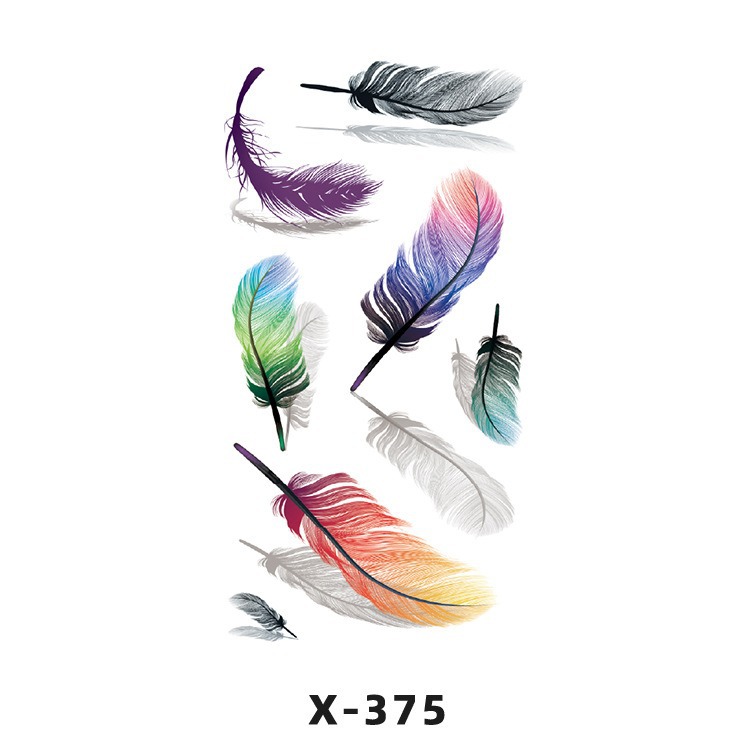 Arco de flor pequeña pegatinas de tatuaje fresco 3D dibujos animados transfronterizo Henna rosa impermeable texto en inglés pegatinas de tatuaje