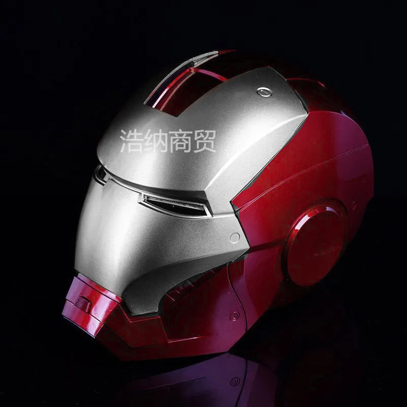 钢铁侠头盔MK5手动电动语音声控开合可穿戴发光面具贾维斯头套男|undefined