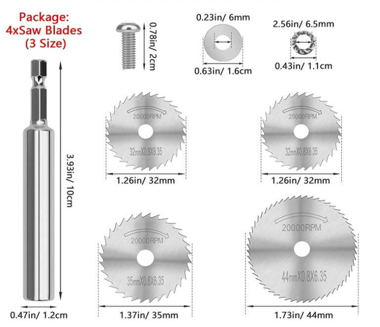 Hexagon handle mini saw blade hand electric drill connecting rod saw blade wire saw set