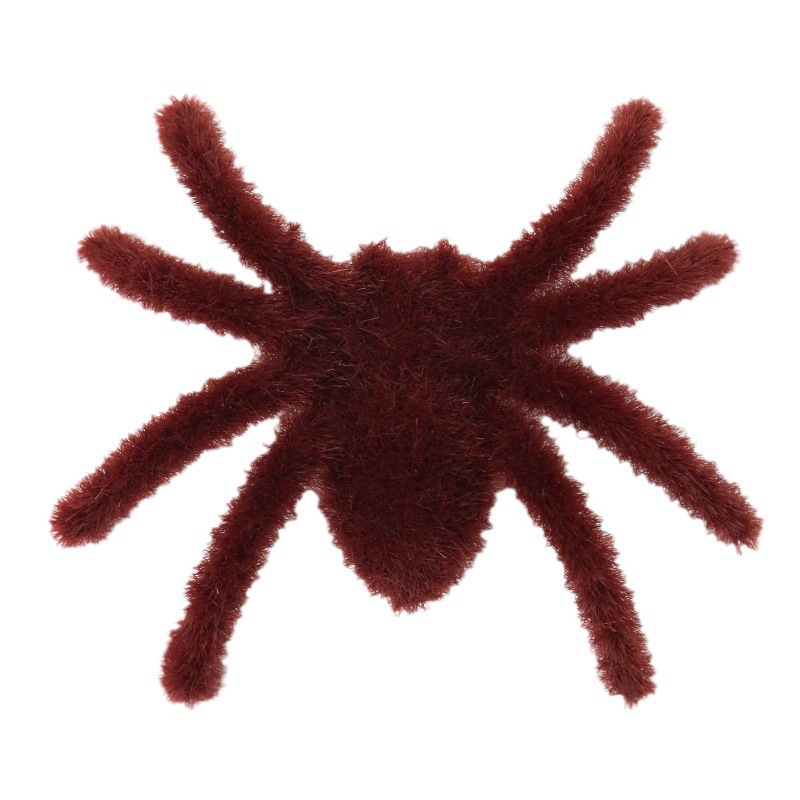 Transfronterizo Halloween flocado araña horror decoración simulación con rebabas hogar casa encantada casa bar productos al aire libre