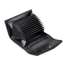 定制复古超薄中长款手拿包rifd防盗风琴包大容量多卡位牛皮卡包