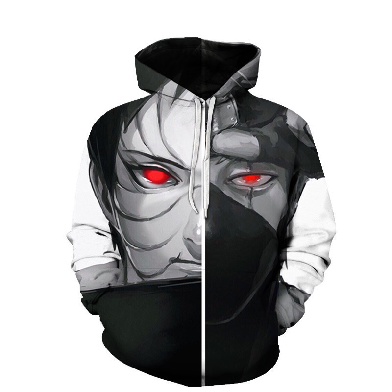 Amazon Cross-Border Spring & Fall 3D Digital Printing Naruto Loose Pullover Hoodie Fashionable Couple Baseball Uniform Sweatshirt