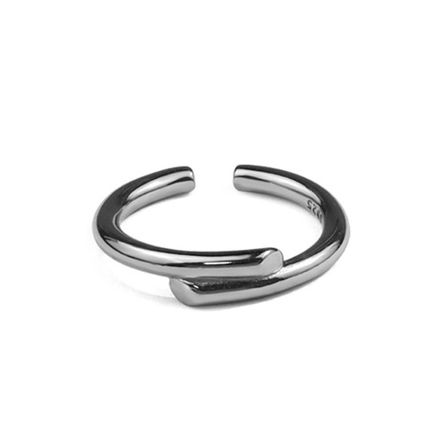 New Style Cold Wind Asymmetric Open Ring for Girls, Creative Overlapping Minority Design, Korean Version Ring