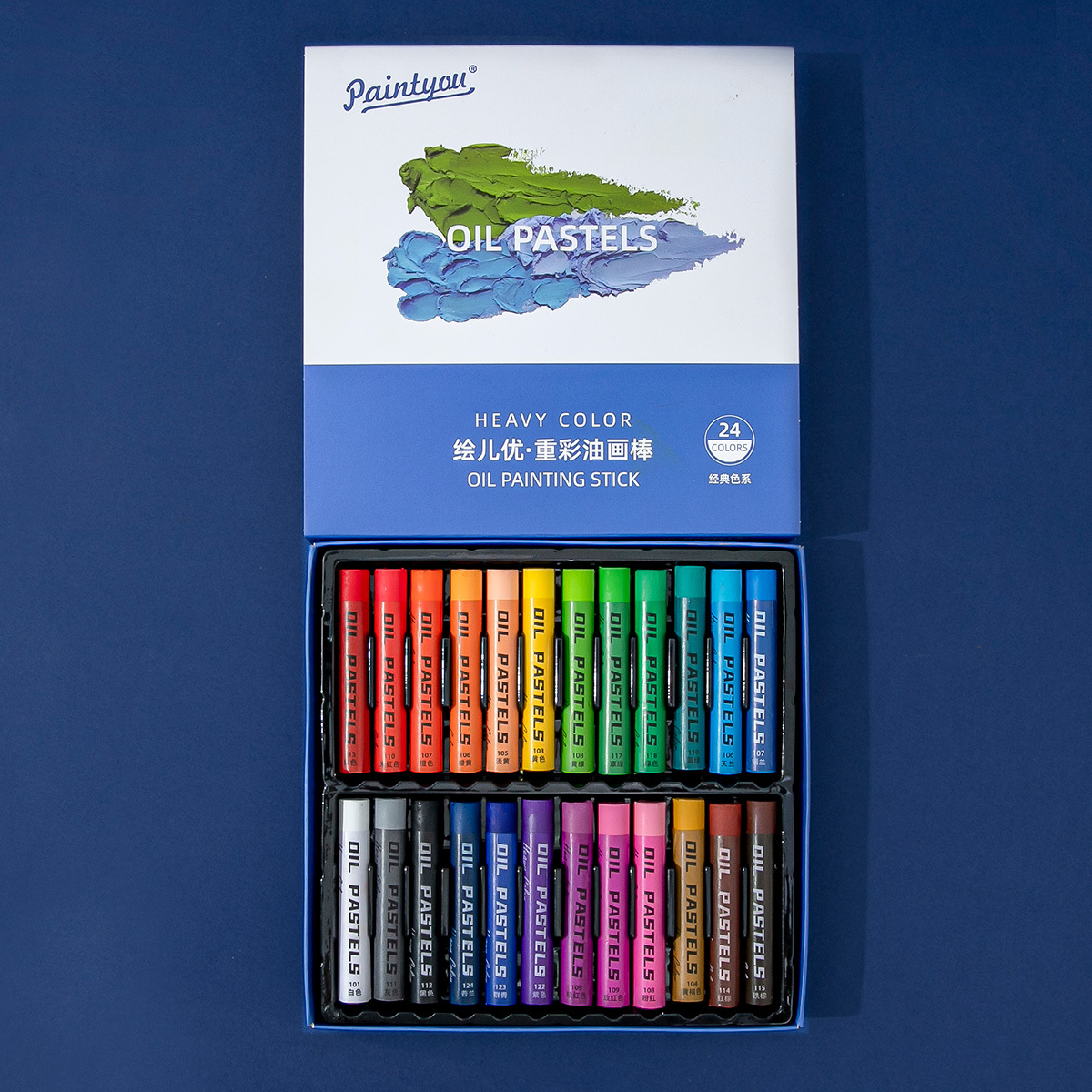 XiaoHongshu mismo estilo de color pesado de pintura al óleo suave palo super suave palo de color pesado pintura de niños palo colorido palo de pintura de jardín de infantes