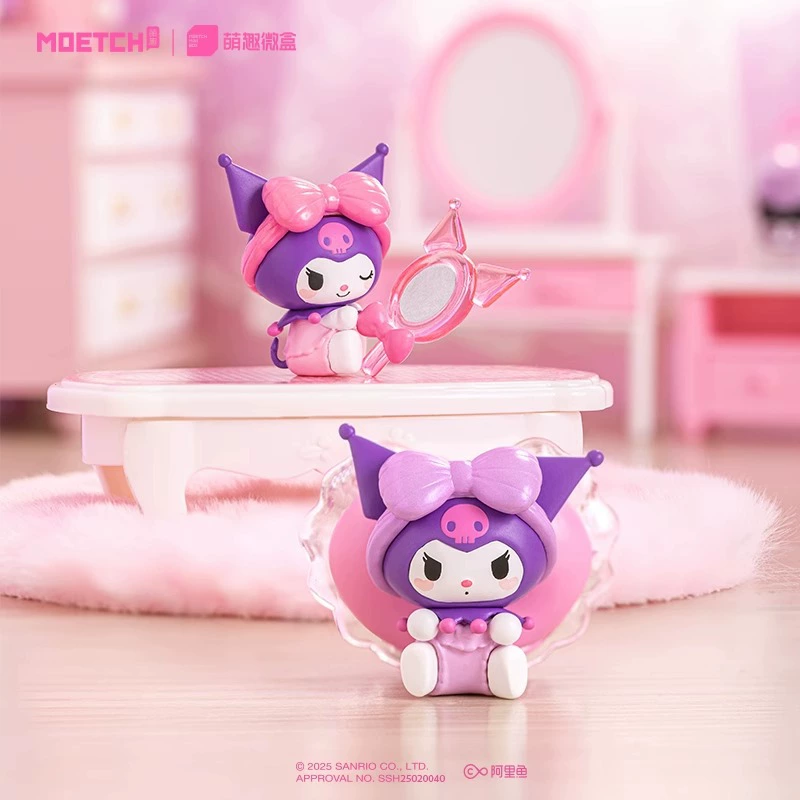 Подлинная и милая серия Санрио Kuromi уютный домик микрор коробка слепая коробка фигурки Kuromi украшения модная игра