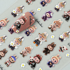 Redanco新しい5Dレリーフインスタ风漫画ウサギネイルステッカー立体爪ステッカー卸売Z-2434