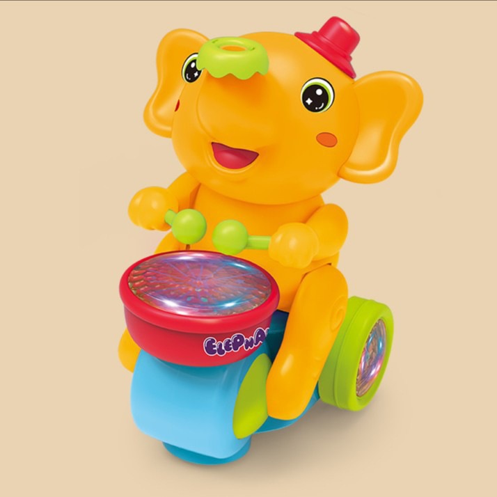 Sonido explosivo flotante bolas de soplado elefante pequeño lindo músico sonido y luz cool niños juguetes eléctricos al por mayor