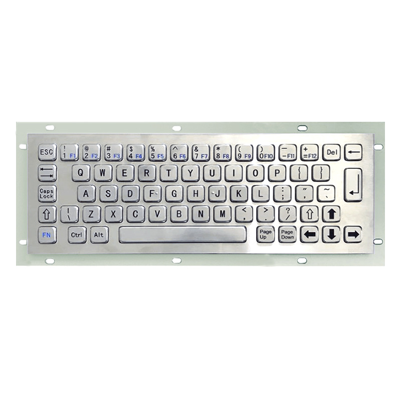 厂家供应全新工业金属键盘不锈钢材质有线键盘USB接口机器械设备