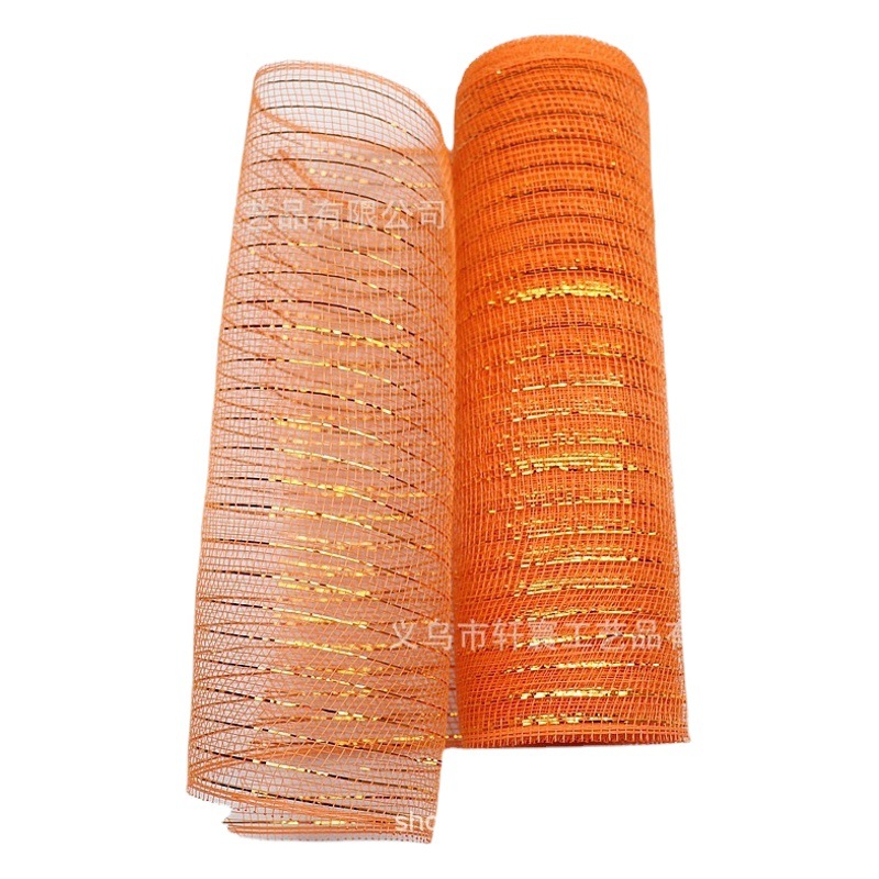 Suministro directo de fábrica Glitter seda Navidad Halloween Pascua y otros festivales celebración gasa decorativa en stock al por mayor