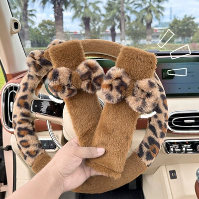 Cross-Border Leopard Print Car Shoulder — Seat belt shoulder pad