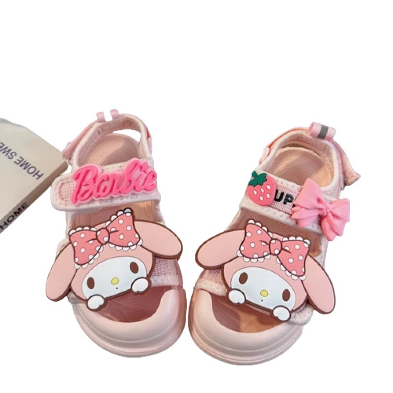 Summer clothing, fuchsia summer sandals, children's beach footwear