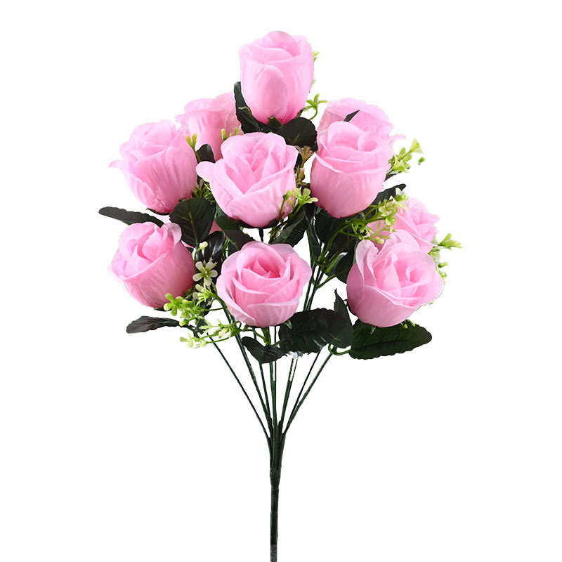 Customizado 12 capas grasas flores de rosas flores falsas de venta caliente transfronterizas decoración de bodas decoración del hogar flores de plástico al por mayor