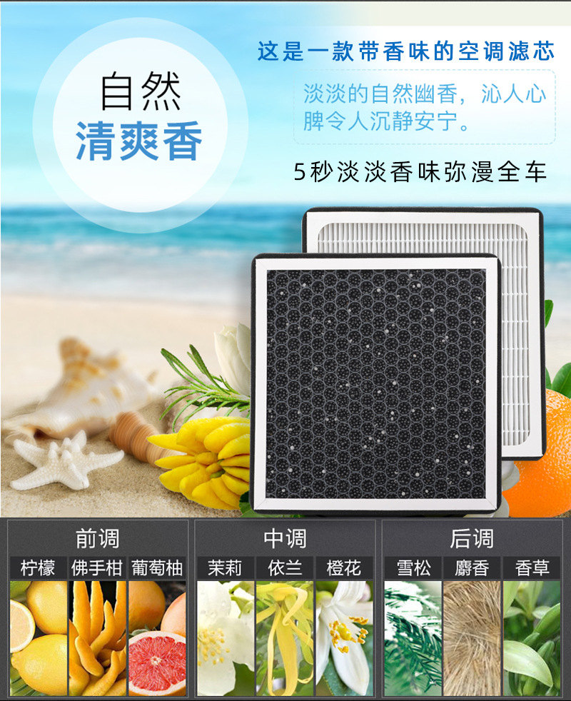 Suitable for Geely Aromatherapy Air Conditioning Filter Emgrand Galaxy E5L6 Xingyue L Xingrui Car Air Filter Filter